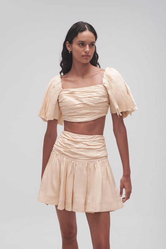 Women Cari Ruched Crop Top | Aje
