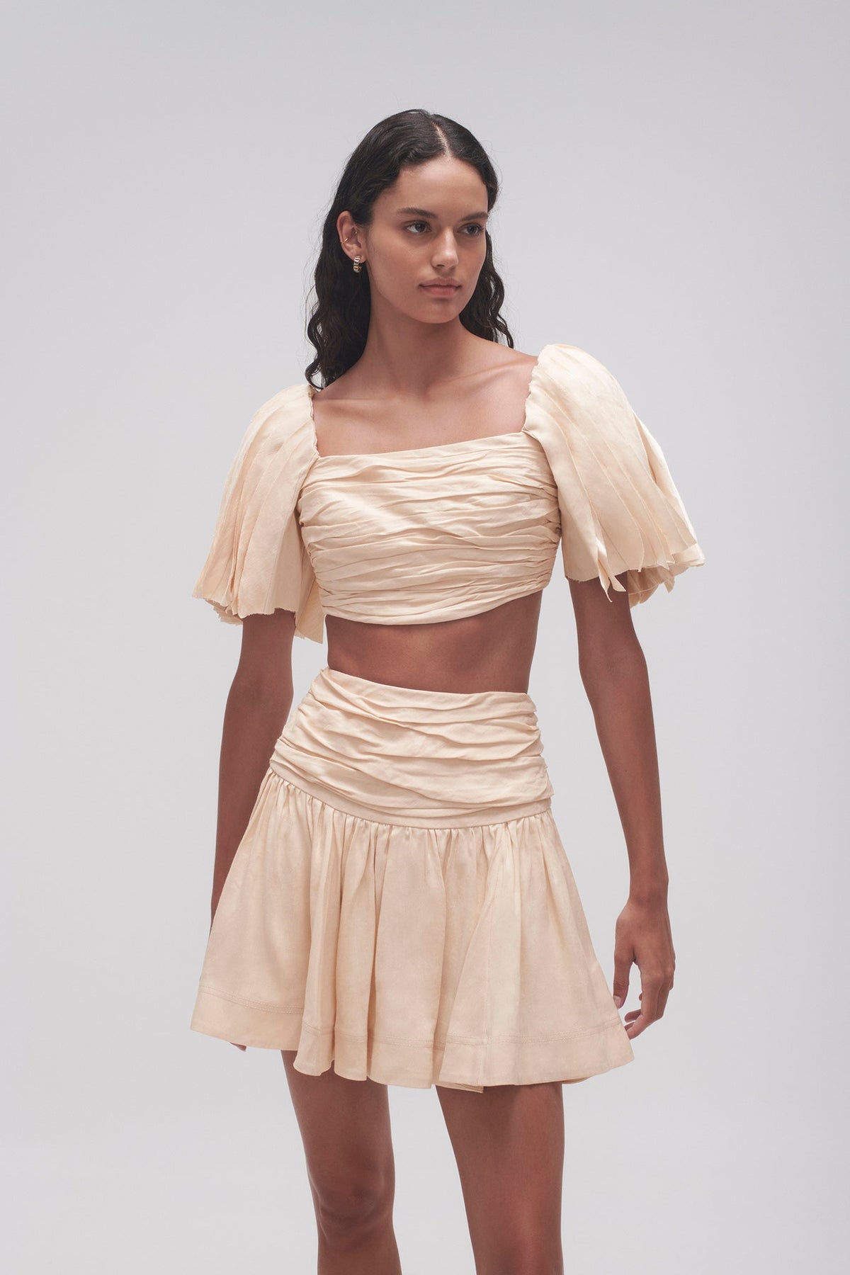 Women Cari Ruched Crop Top | Aje