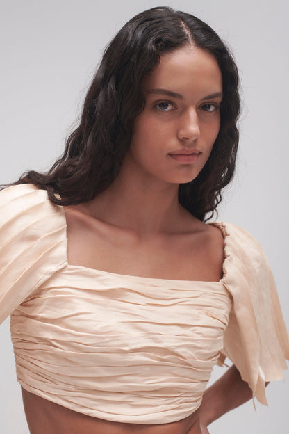 Women Cari Ruched Crop Top | Aje