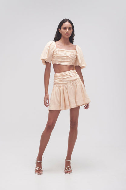 Women Cari Ruched Crop Top | Aje
