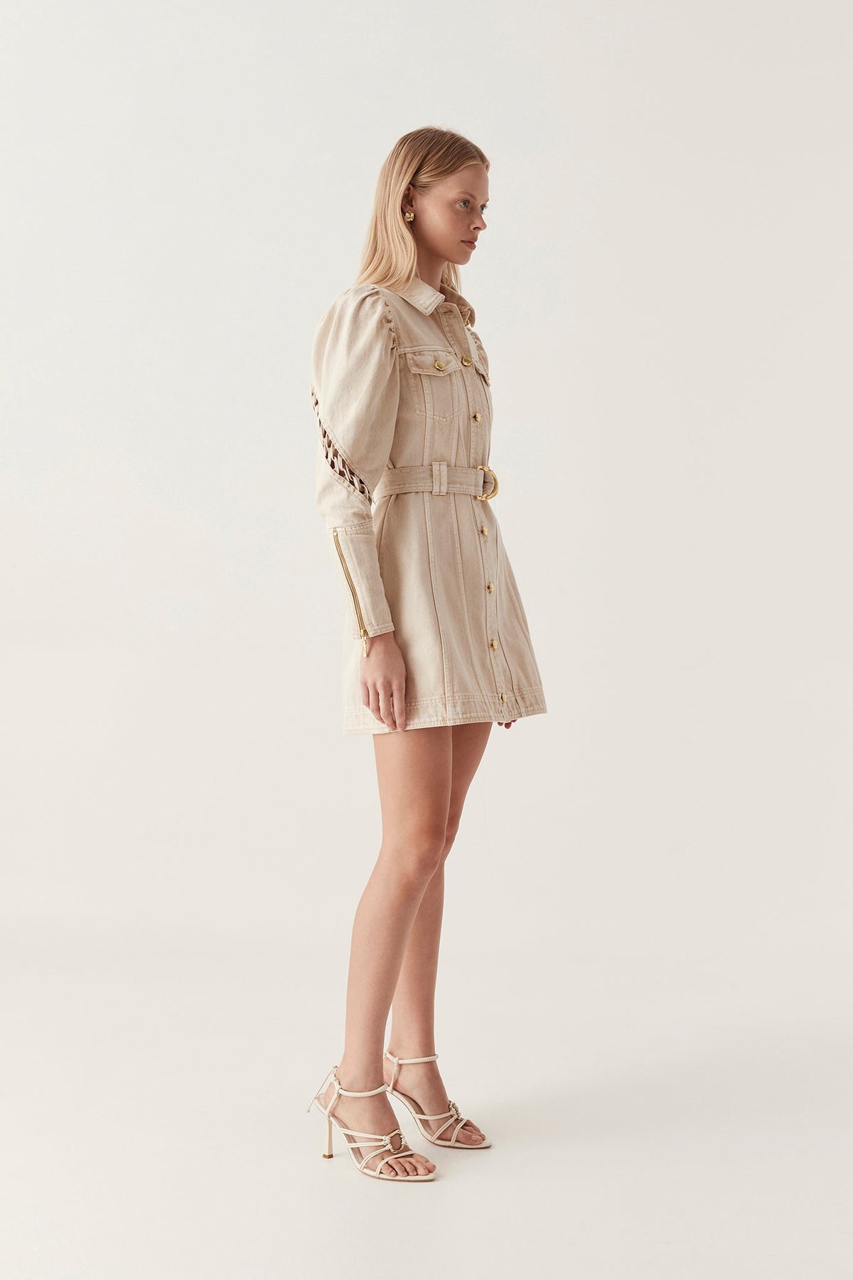 Women Effie Braided Denim Mini Dress | Aje