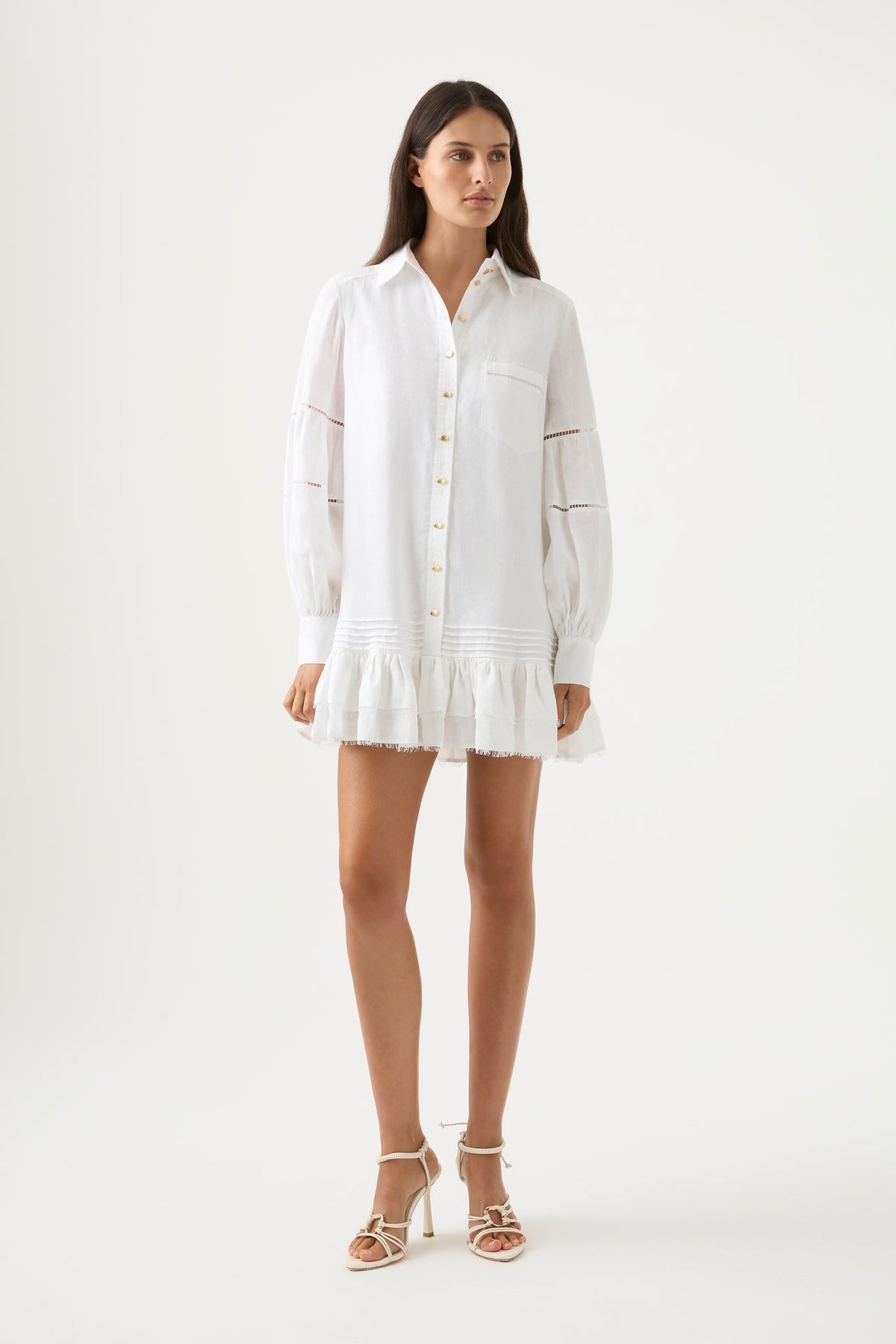 Women Lotus Shirt Mini Dress | Aje