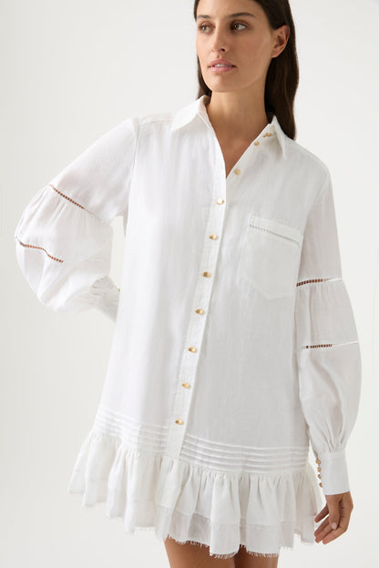 Women Lotus Shirt Mini Dress | Aje