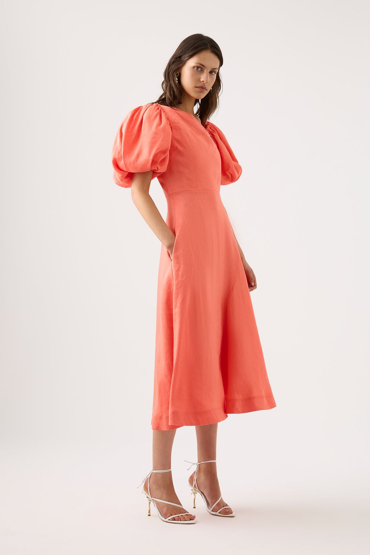 Women Maia Off Shoulder Midi Dress | Aje