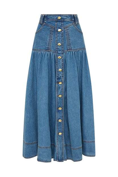 Women Belmond Denim Midi Skirt | Aje