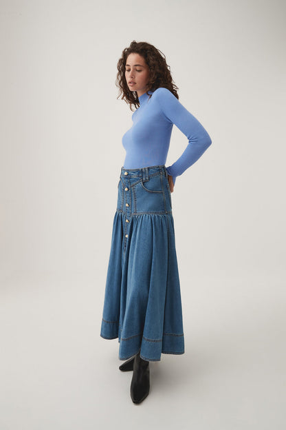 Women Belmond Denim Midi Skirt | Aje