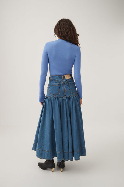 Women Belmond Denim Midi Skirt | Aje