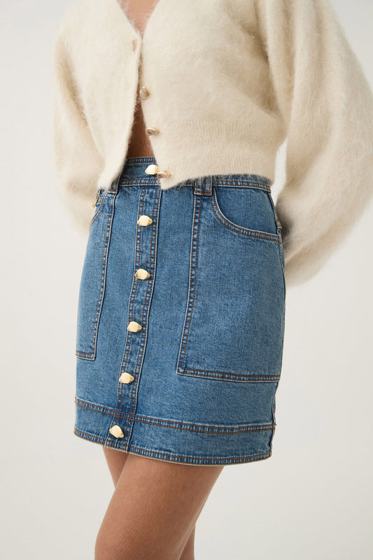 Women Belmond Denim Mini Skirt | Aje