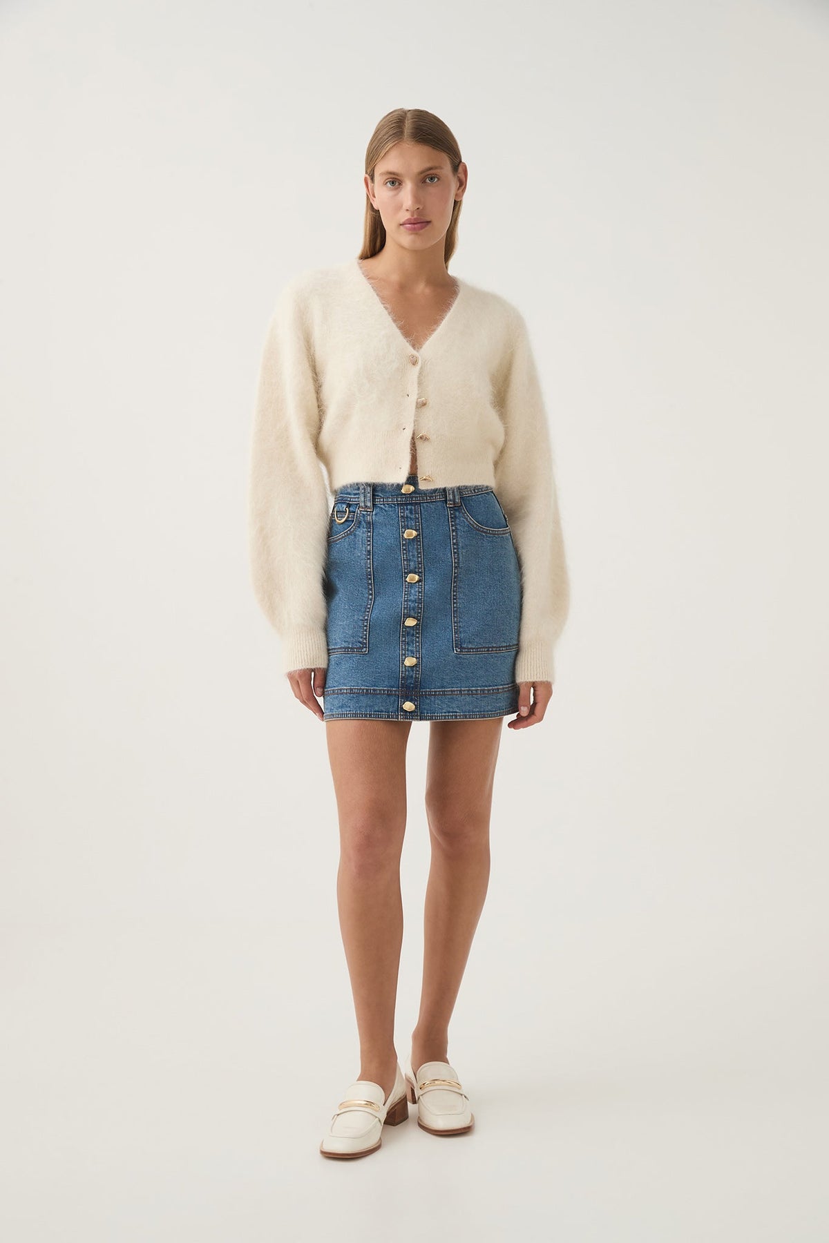 Women Belmond Denim Mini Skirt | Aje