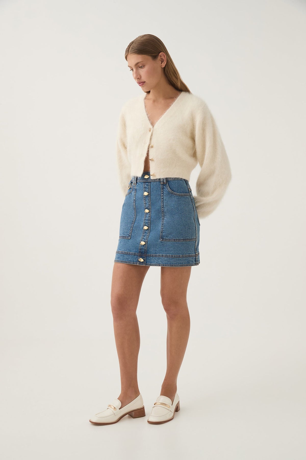 Women Belmond Denim Mini Skirt | Aje