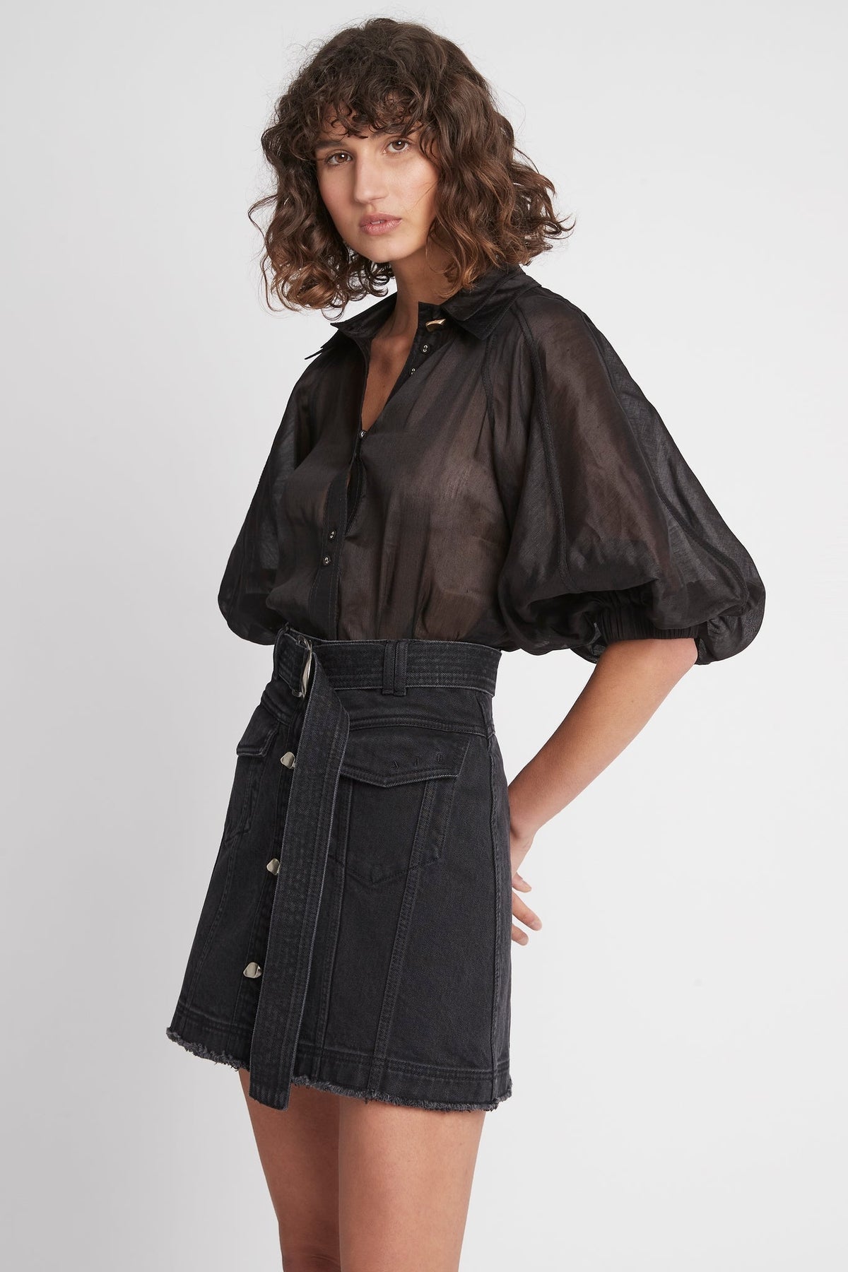 Women Arlow Denim Mini Skirt | Aje