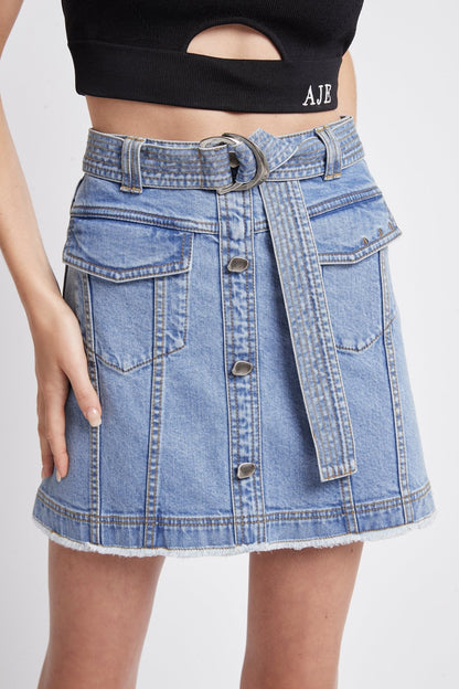 Women Arlow Denim Mini Skirt | Aje