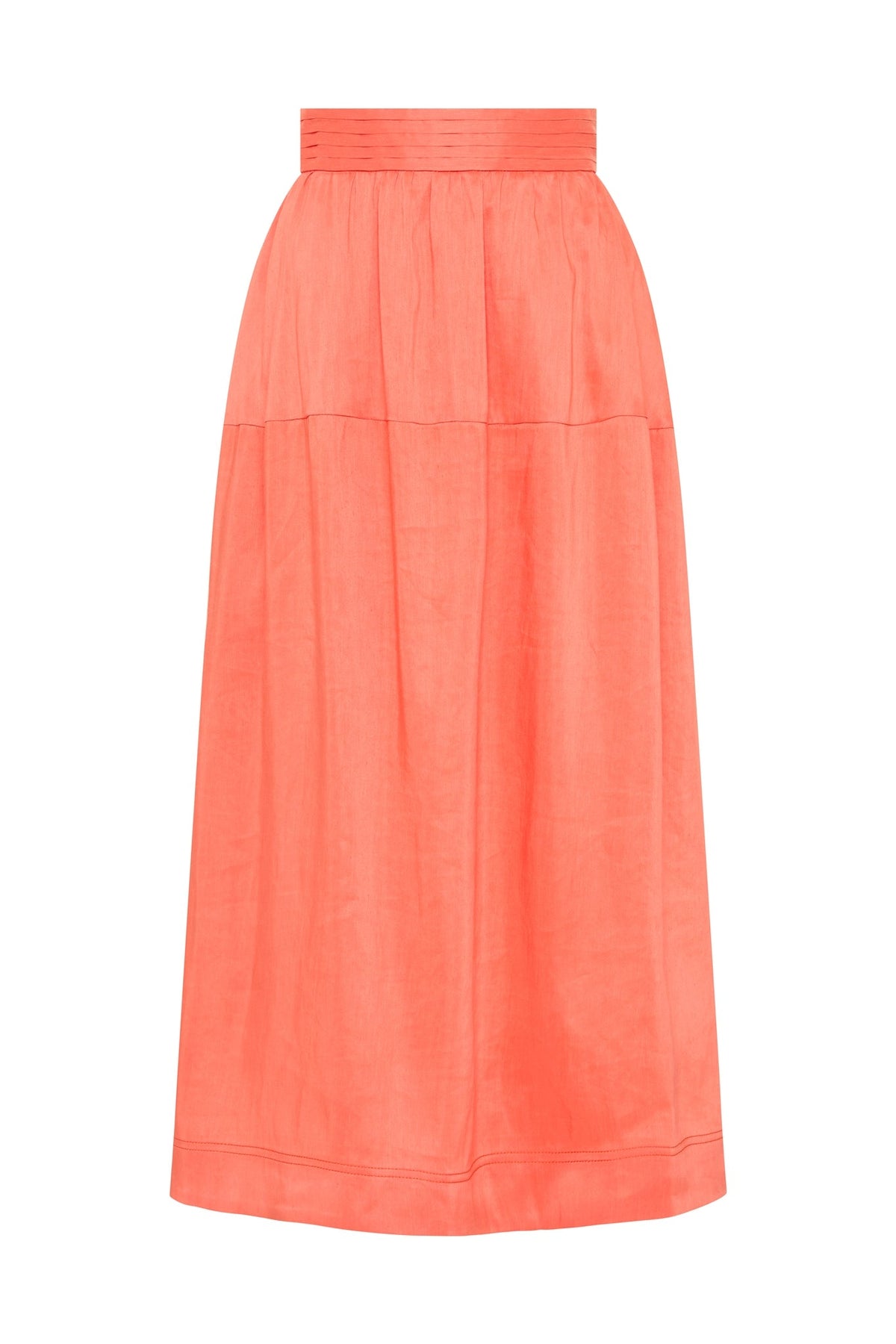 Women Shelly Flare Tuck Midi Skirt | Aje