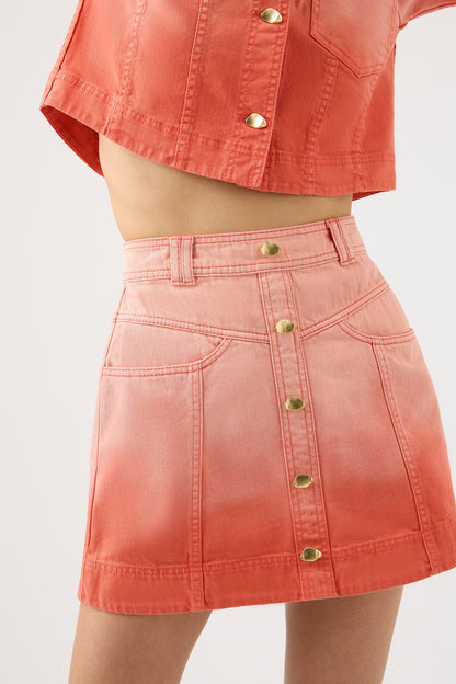 Women Ember Ombre Denim Mini Skirt | Aje