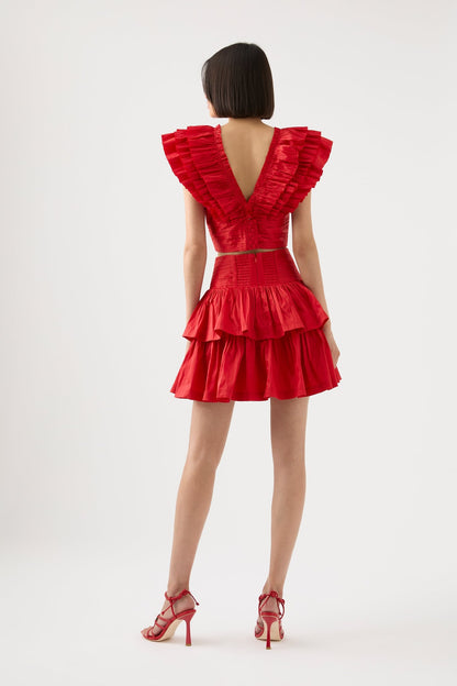Women Rhythmic Tiered Frill Skirt | Aje