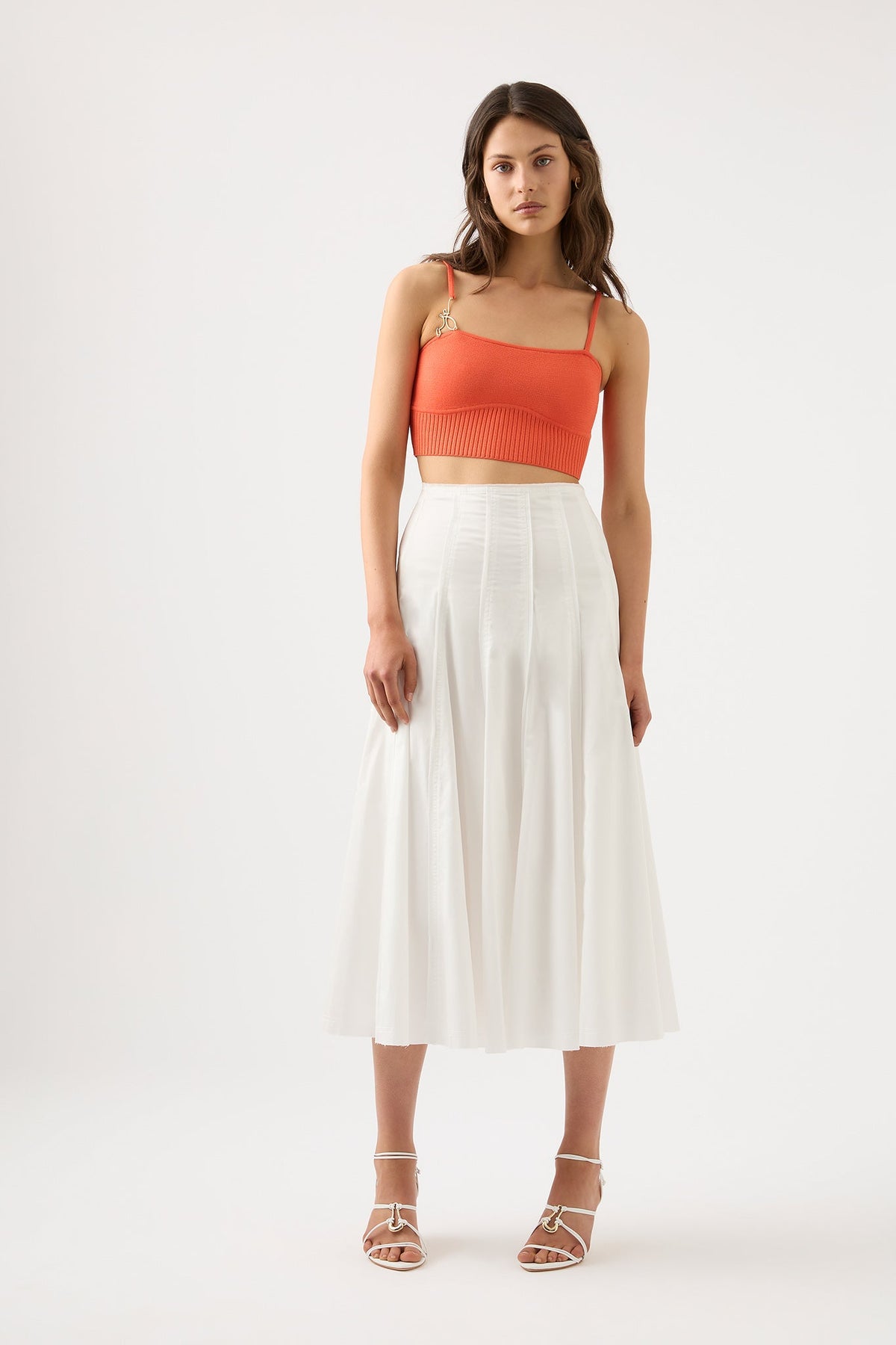 Women Meadow Panelled Midi Skirt | Aje