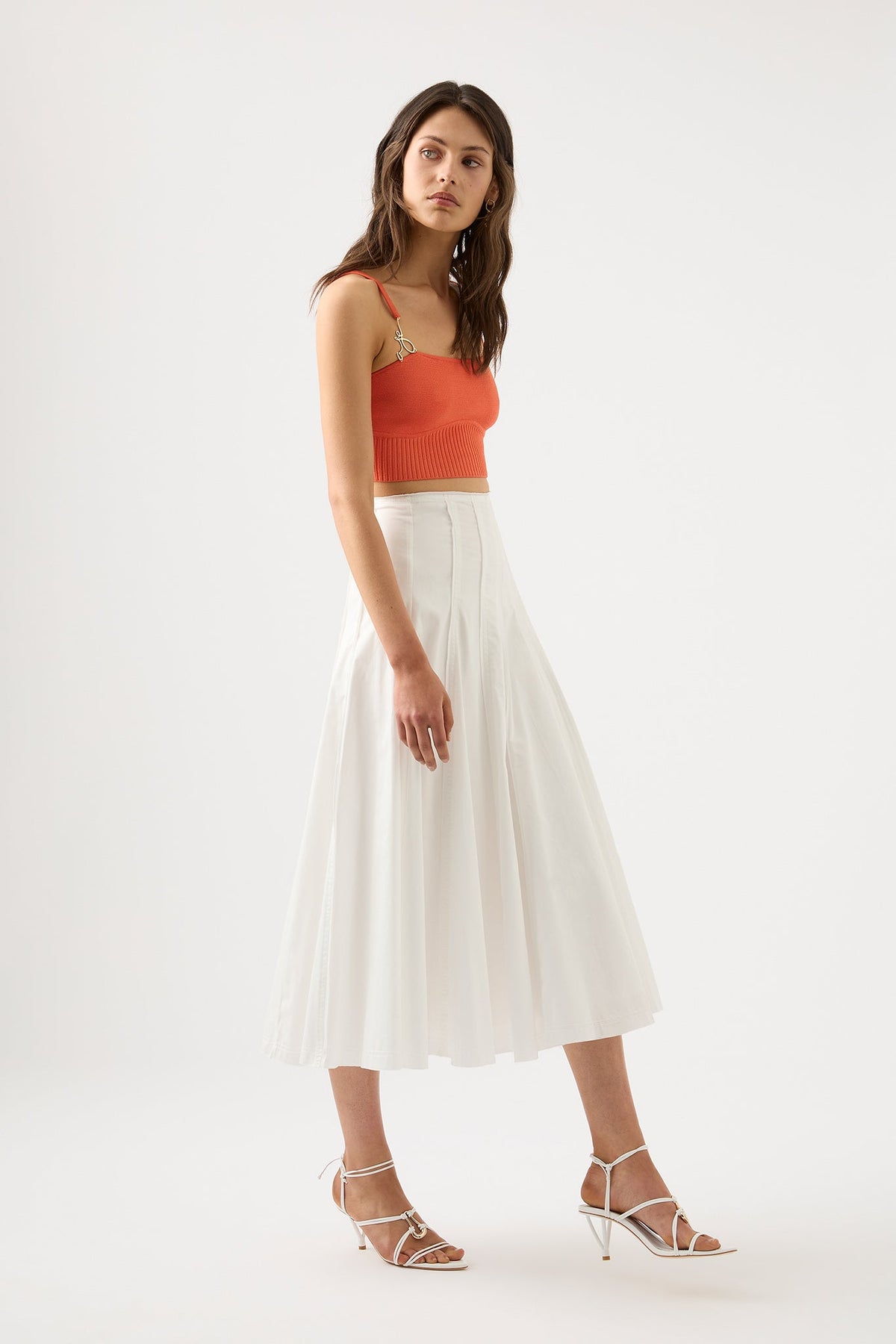 Women Meadow Panelled Midi Skirt | Aje