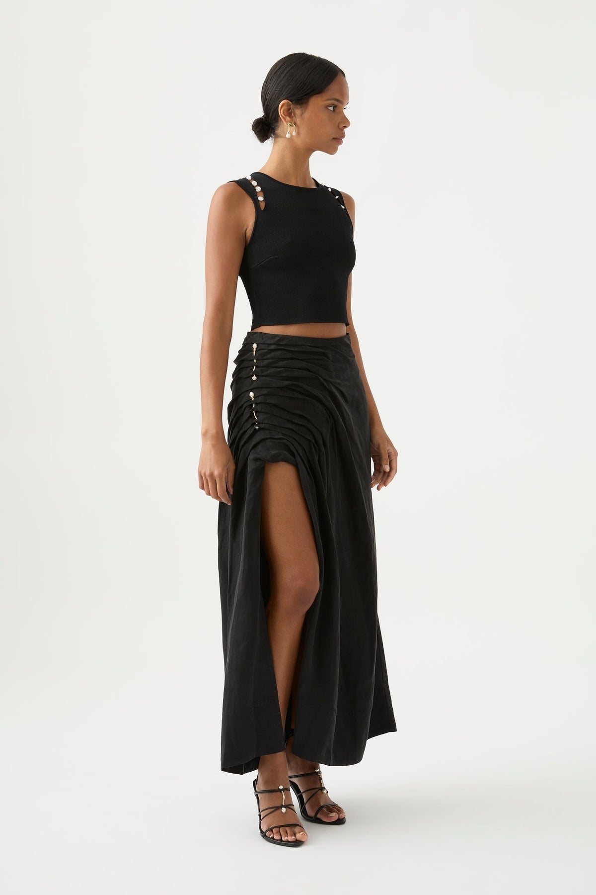 Women Mika Draped Split Midi Skirt | Aje