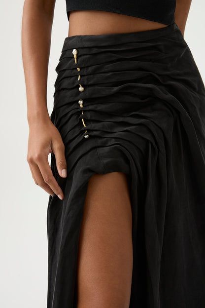 Women Mika Draped Split Midi Skirt | Aje