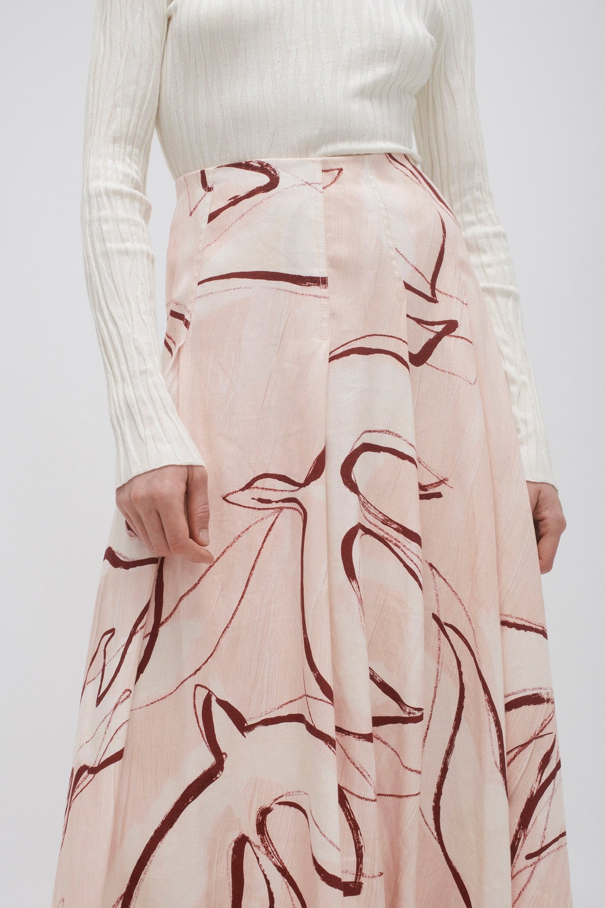 Women Jeanne Dipped Midi Skirt | Aje