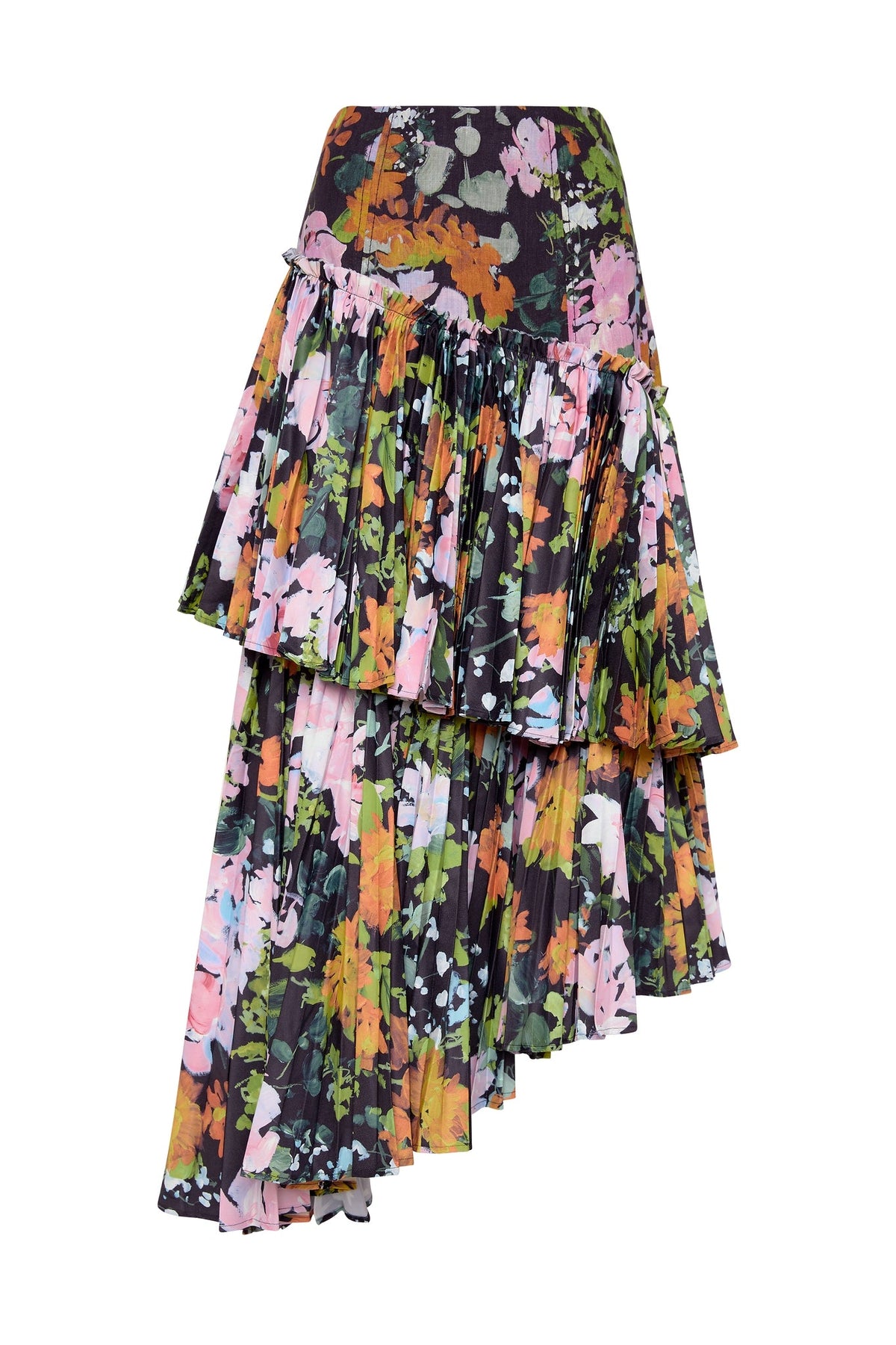 Women Alice Pleated Asymmetric Midi Skirt | Aje