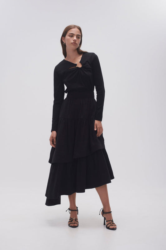 Women Interlace Midi Skirt | Aje