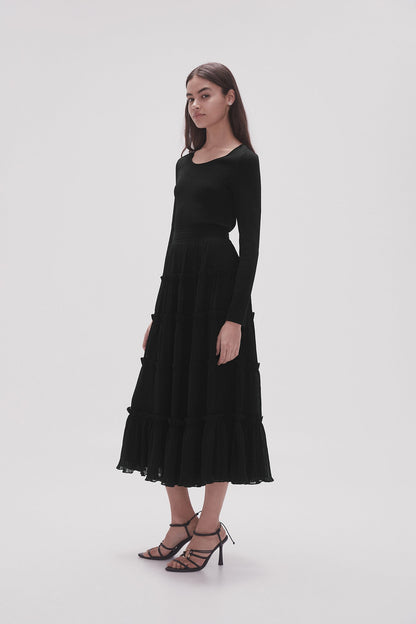 Women Robyn Tiered Maxi Skirt | Aje