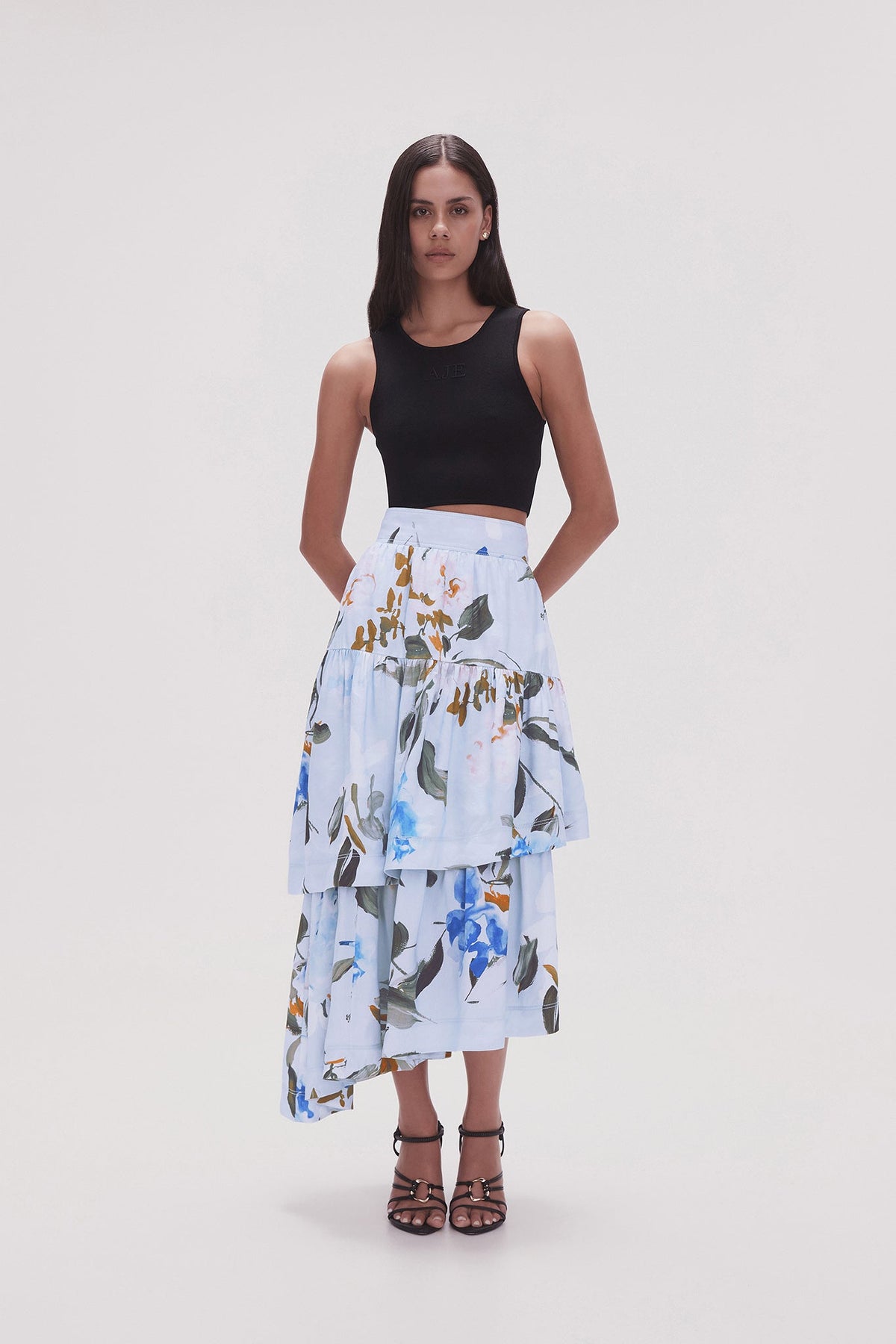 Women Interlace Midi Skirt | Aje