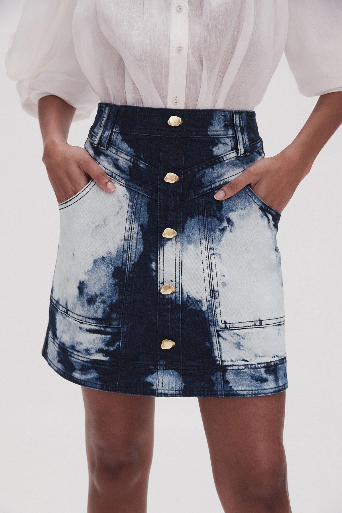 Women Enigma Denim Mini Skirt | Aje