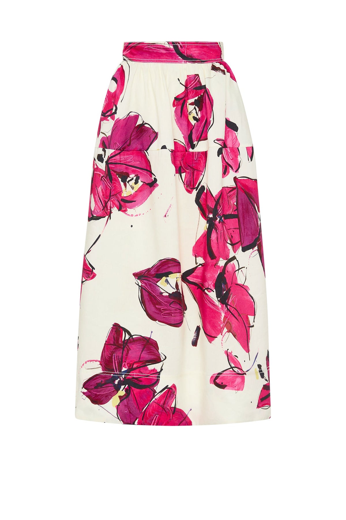 Women Lottie Gathered Midi Skirt | Aje