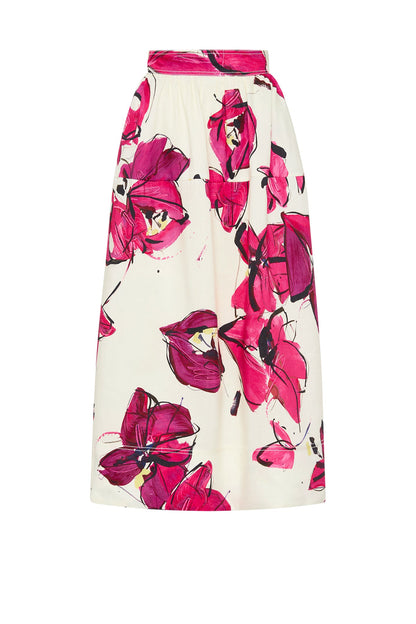 Women Lottie Gathered Midi Skirt | Aje