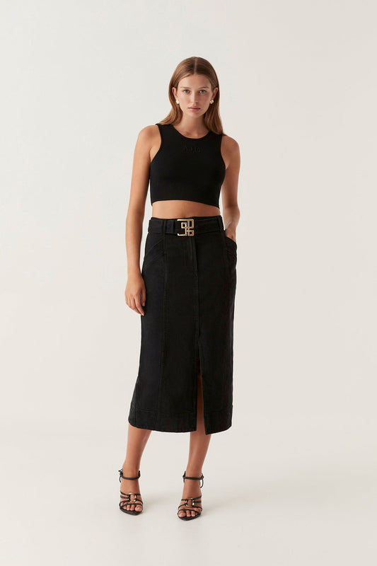 Women Lola Denim Midi Skirt | Aje