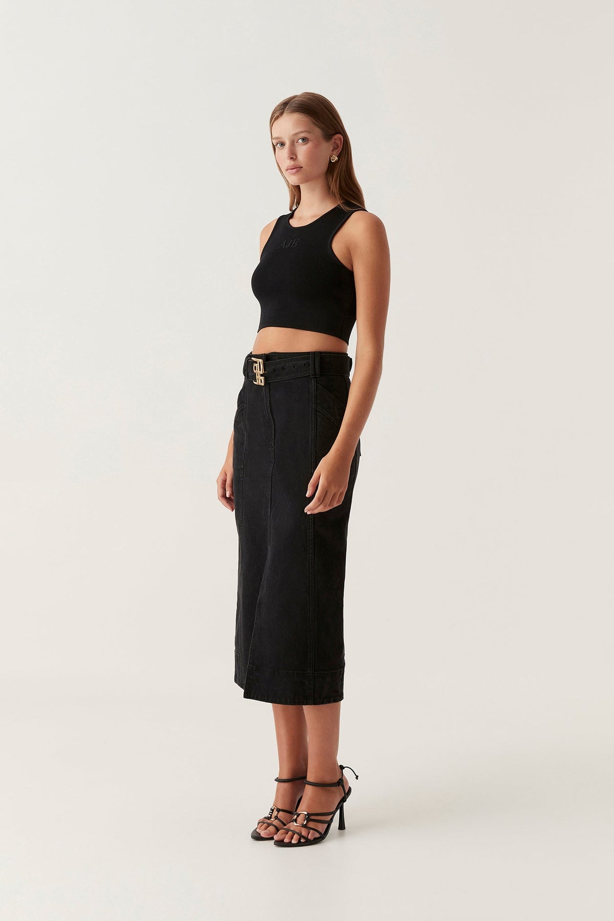 Women Lola Denim Midi Skirt | Aje
