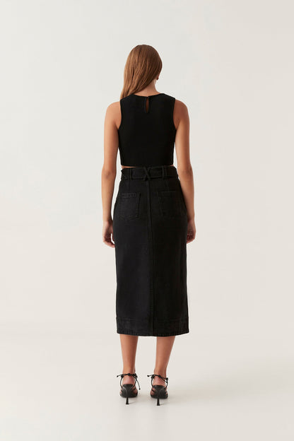 Women Lola Denim Midi Skirt | Aje