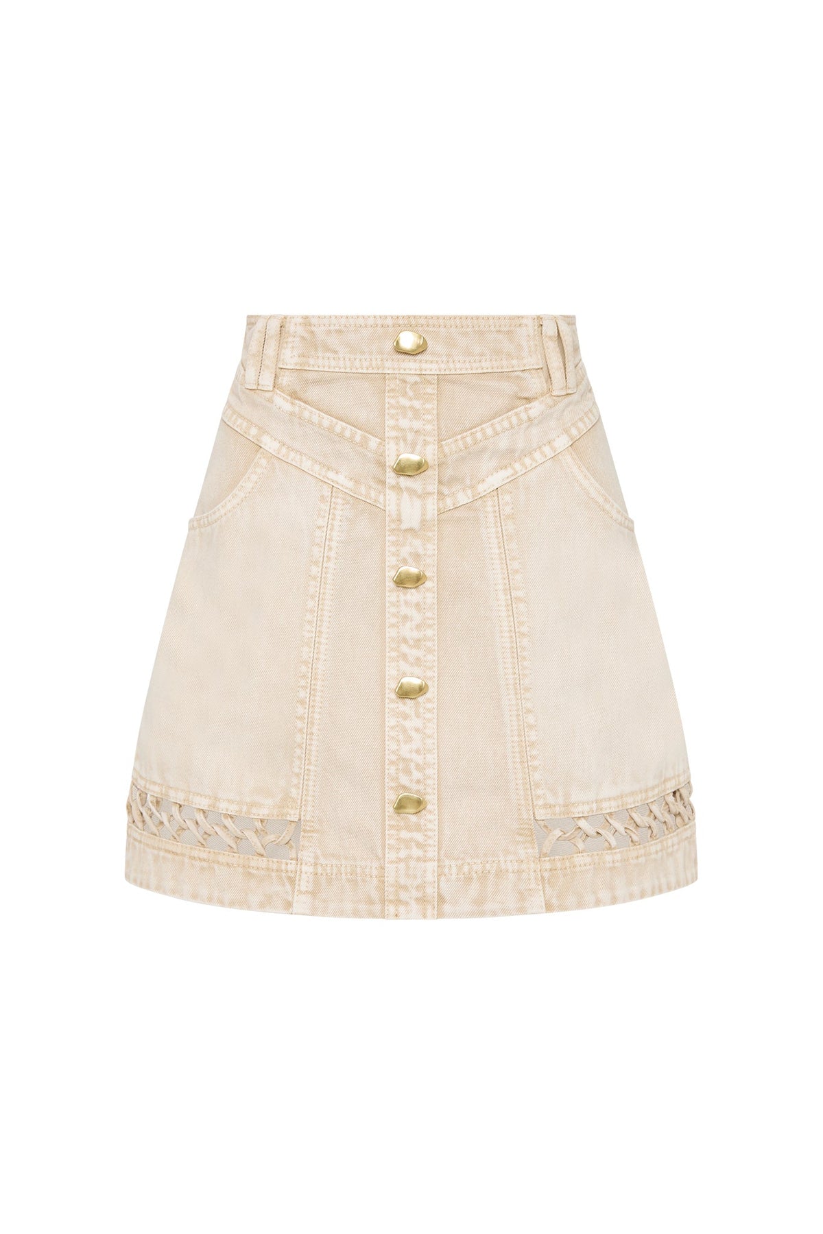 Women Effie Braid Denim Mini Skirt | Aje