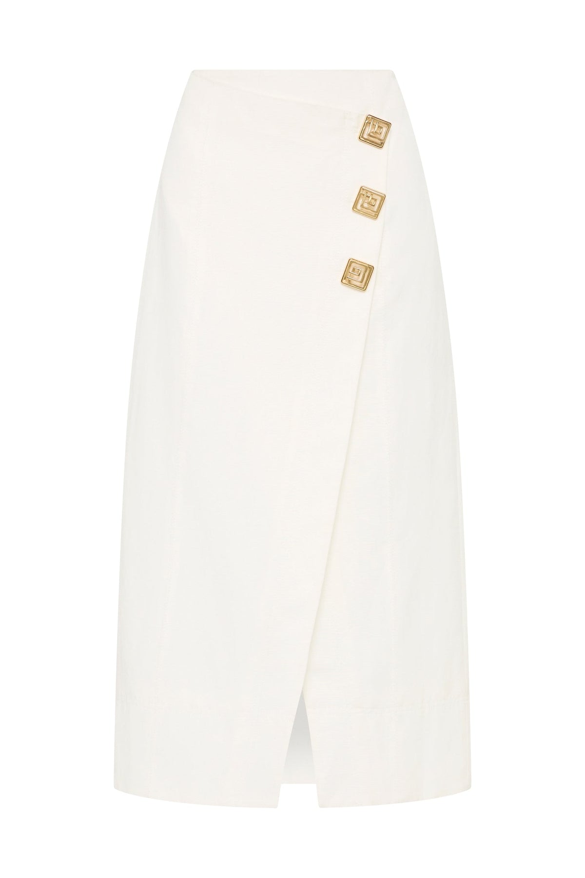 Women Araminta Wrap Front Midi Skirt | Aje
