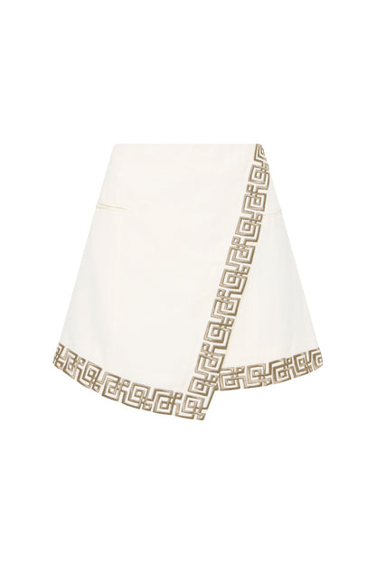 Women Voyager Embroidered Mini Skirt | Aje