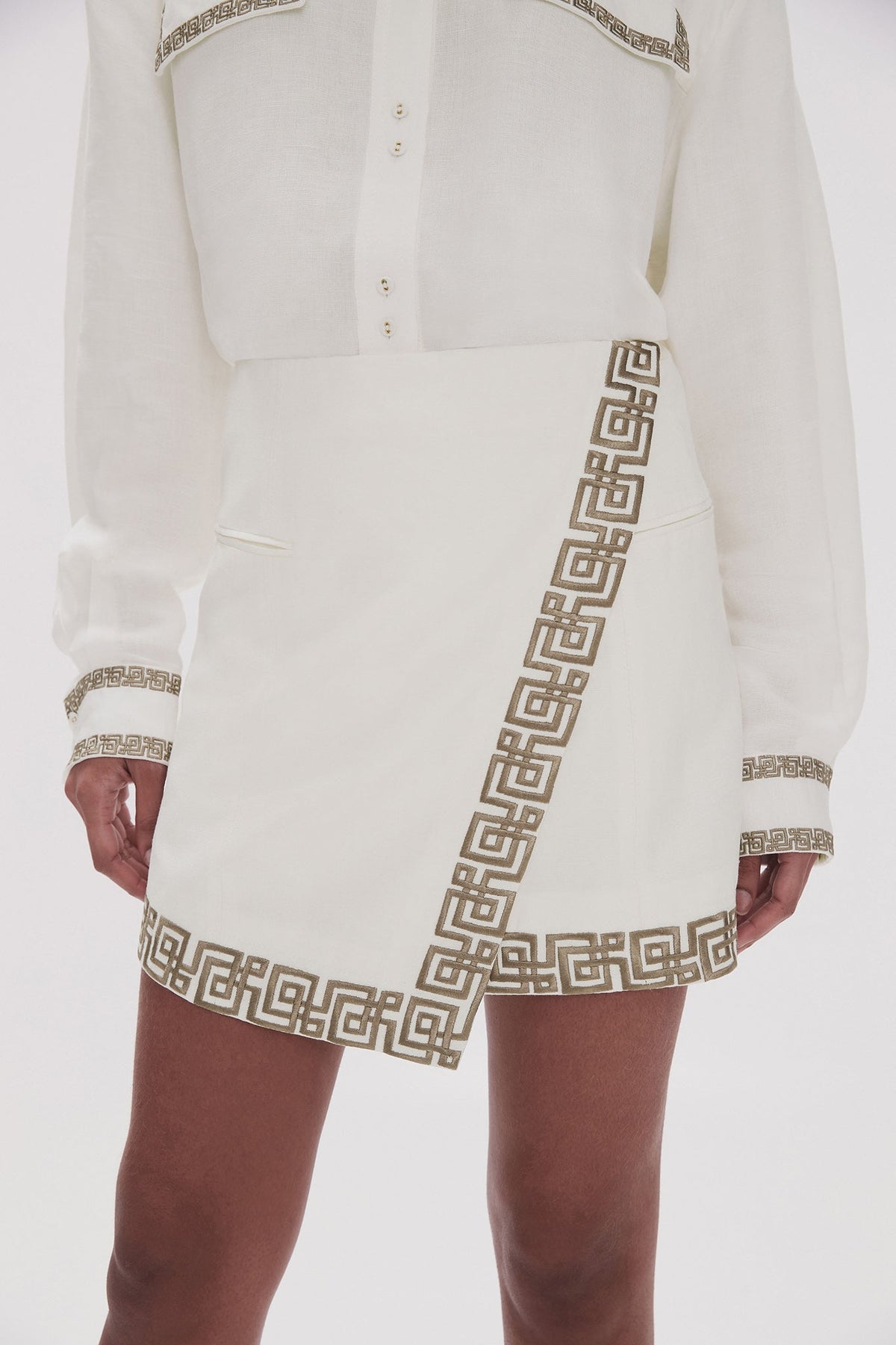 Women Voyager Embroidered Mini Skirt | Aje