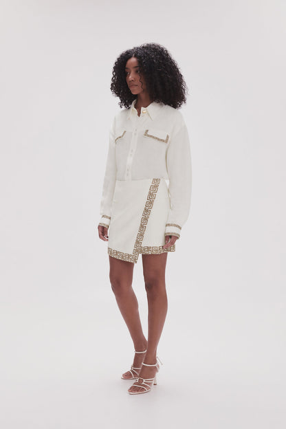Women Voyager Embroidered Mini Skirt | Aje