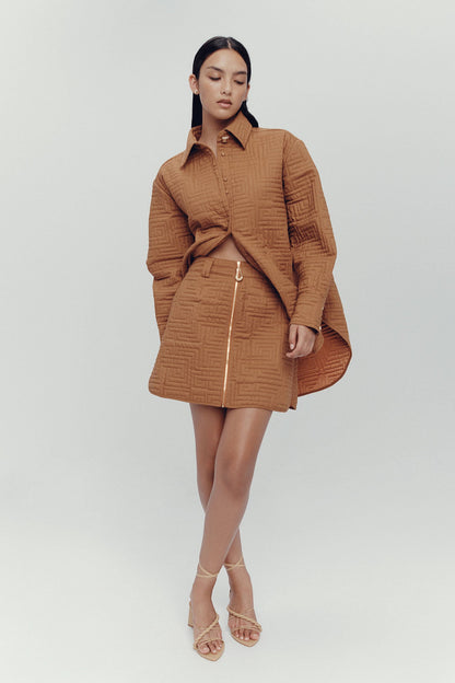 Women Surrealist Quilted Mini Skirt | Aje