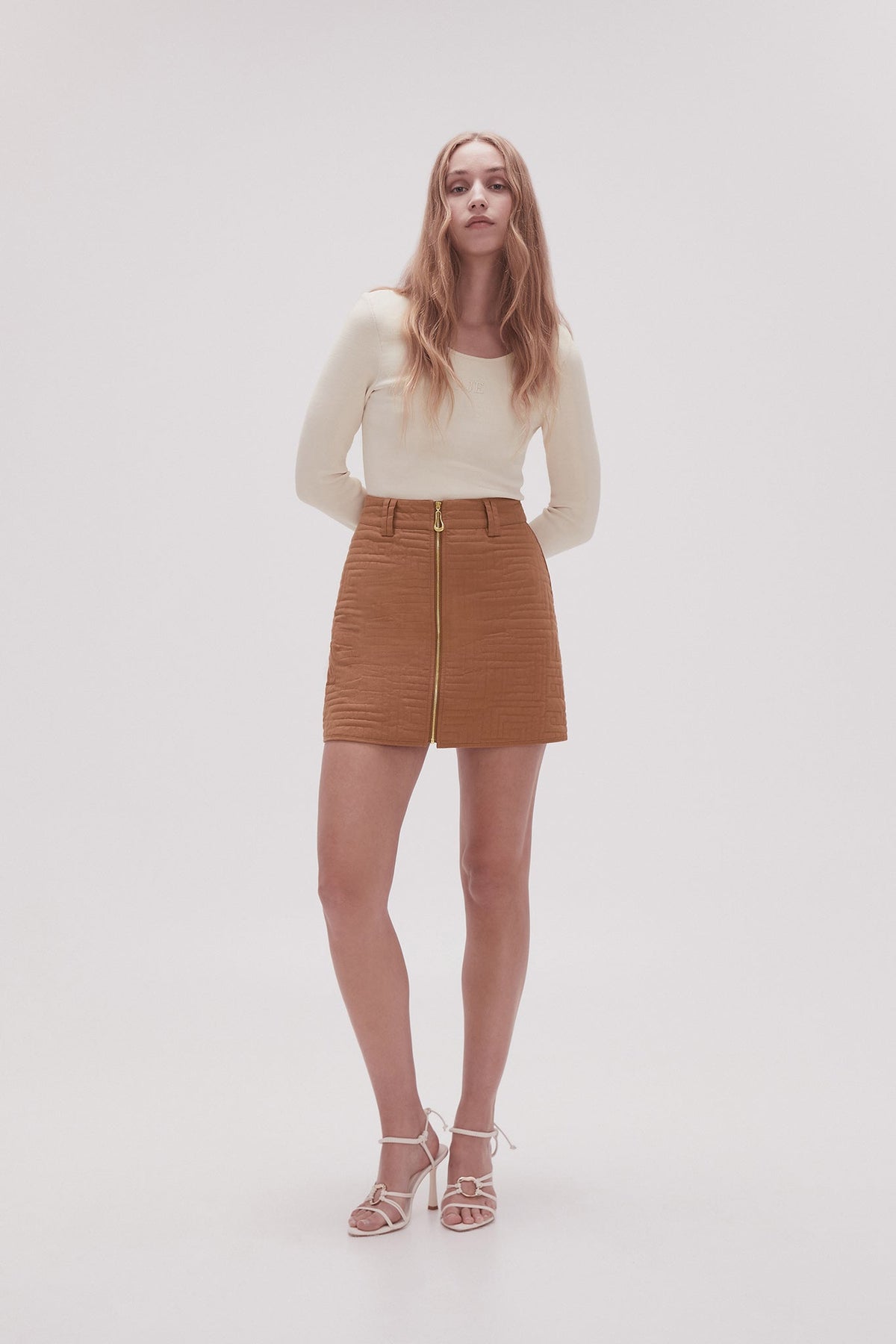 Women Surrealist Quilted Mini Skirt | Aje