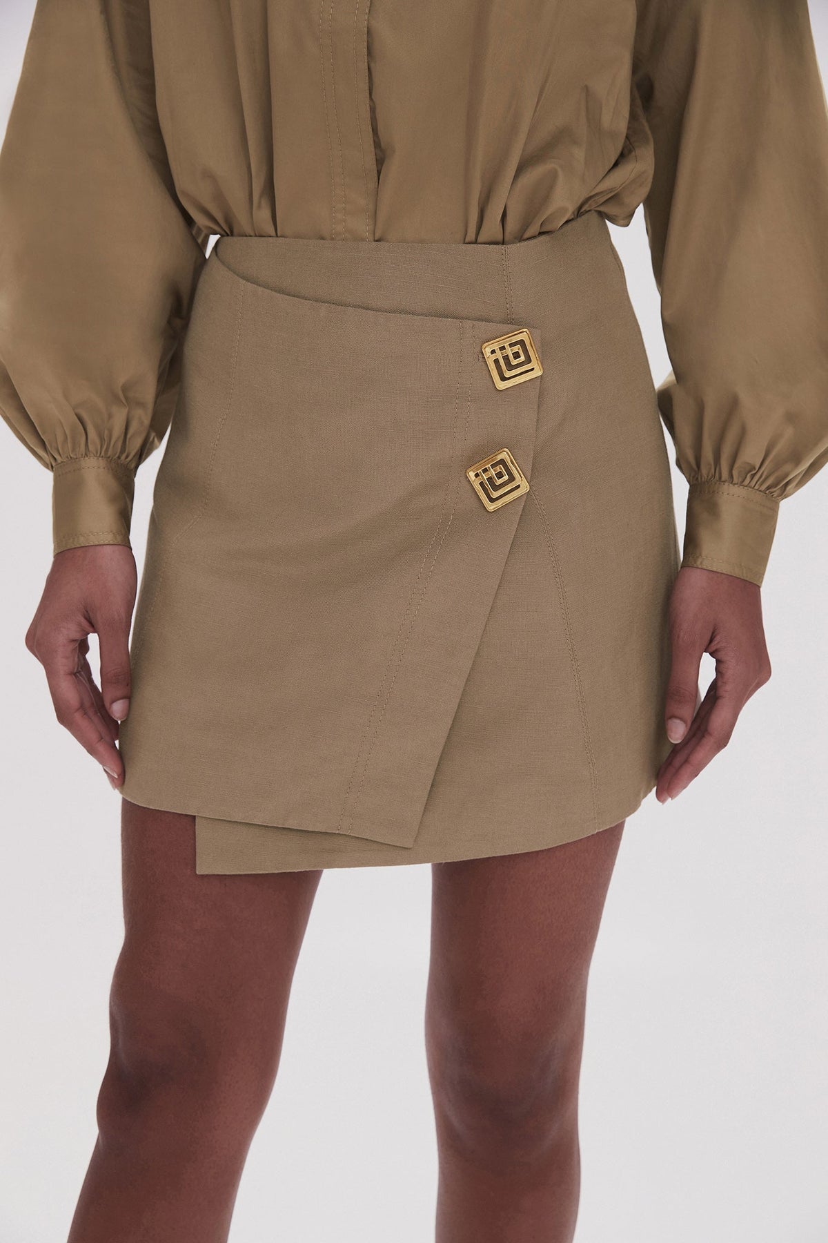 Women Realm Wrap Front Mini Skirt | Aje