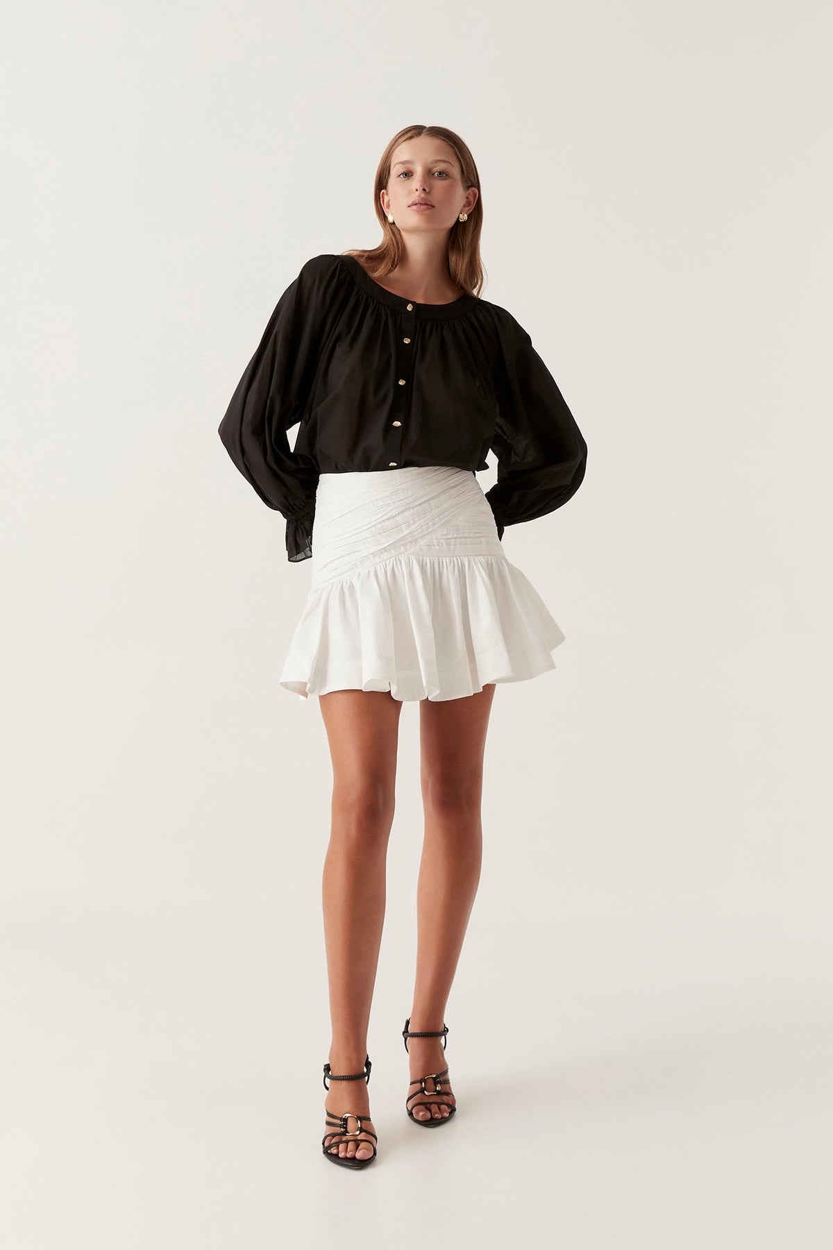 Women Carrie Ruched Mini Skirt | Aje