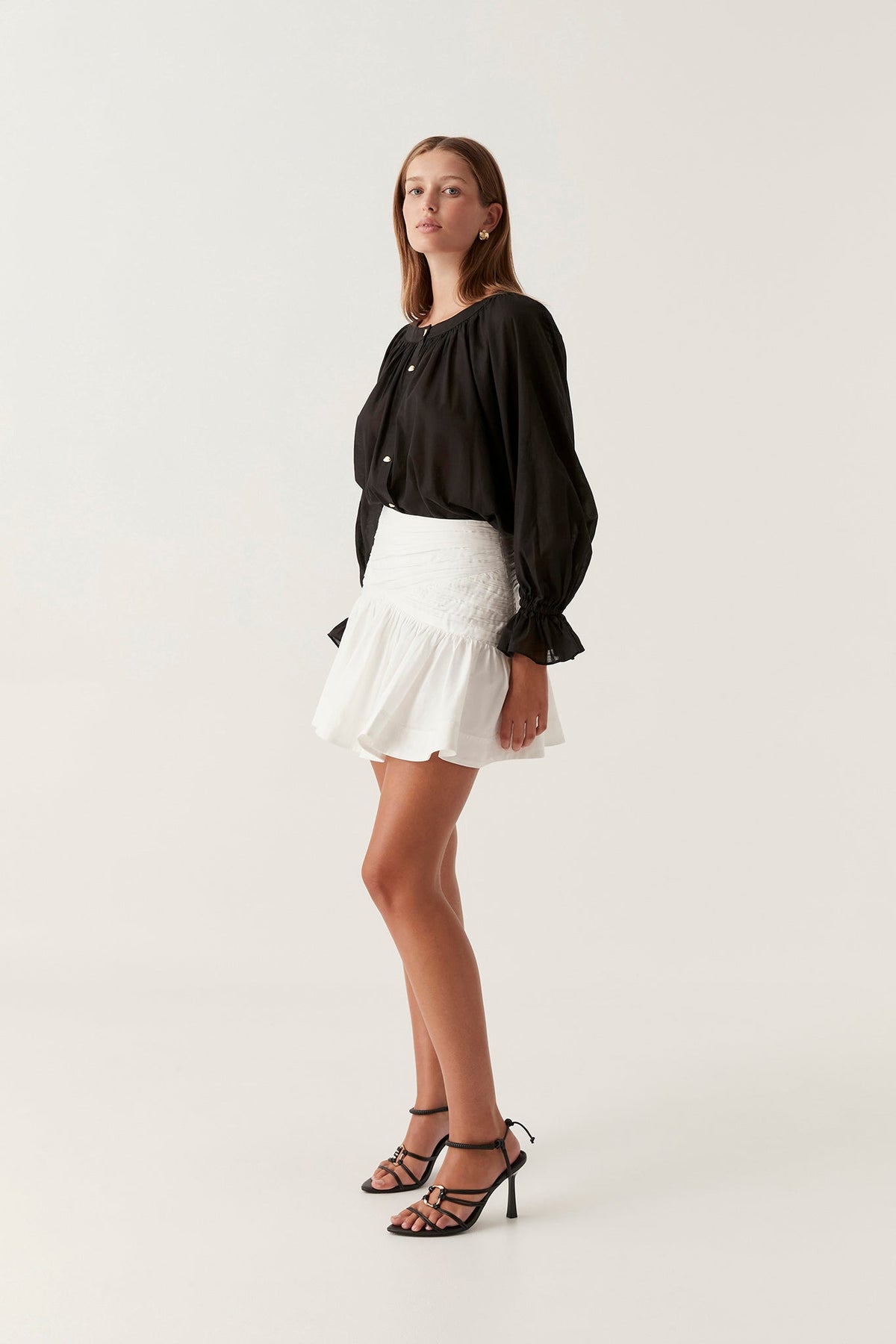 Women Carrie Ruched Mini Skirt | Aje