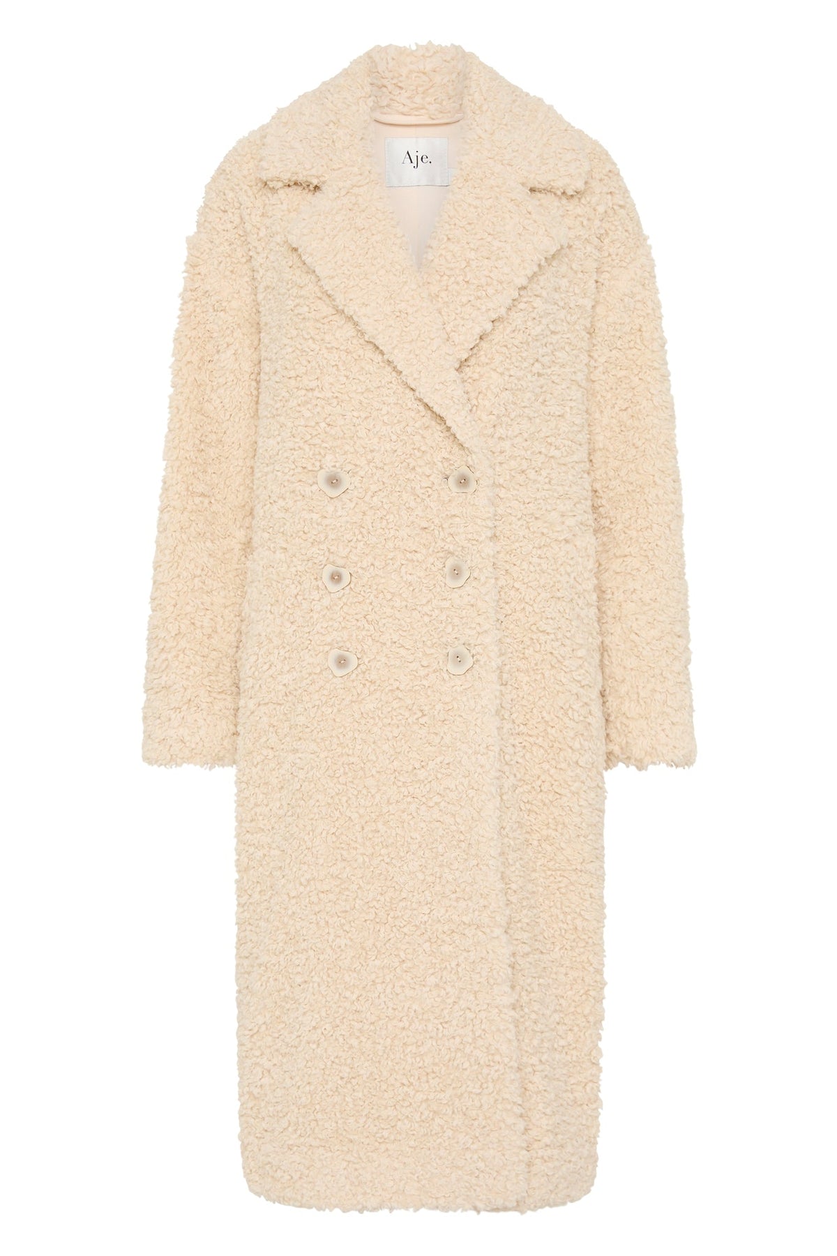 Women Clover Longline Teddy Coat | Aje