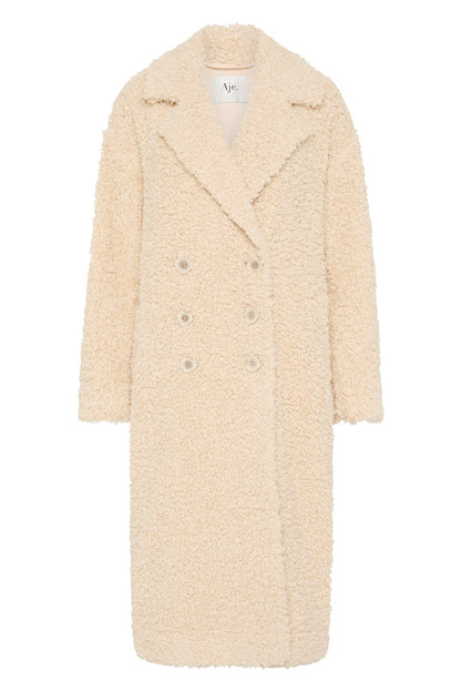 Women Clover Longline Teddy Coat | Aje