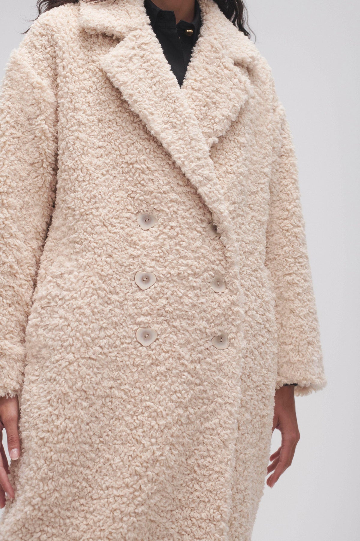 Women Clover Longline Teddy Coat | Aje