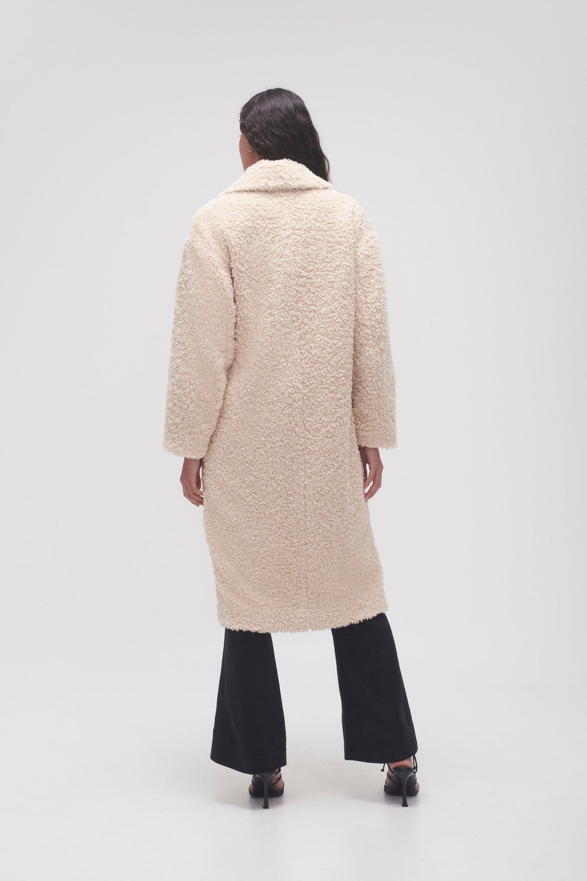 Women Clover Longline Teddy Coat | Aje