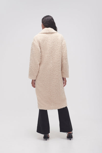 Women Clover Longline Teddy Coat | Aje