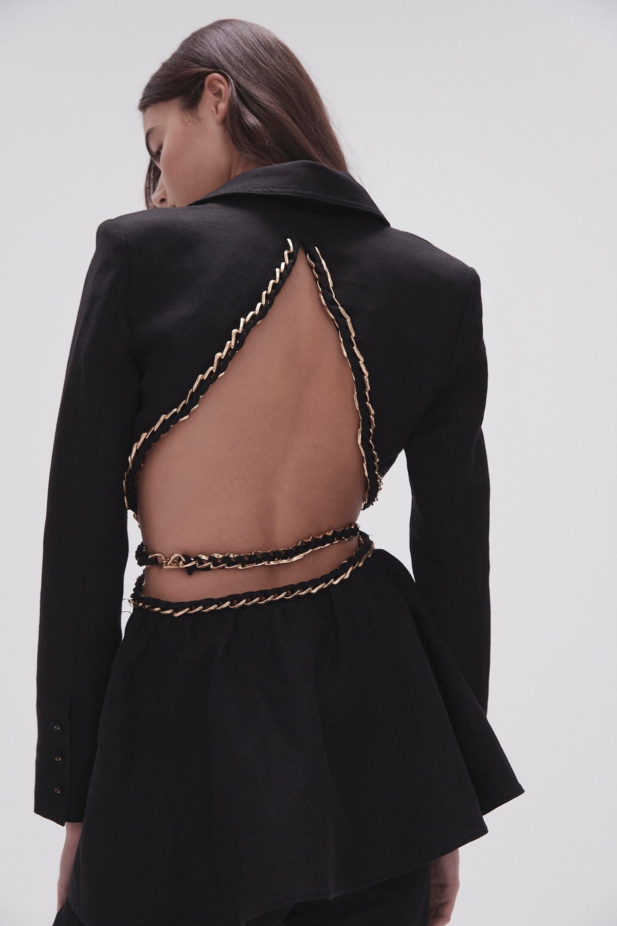 Women Opal Backless Chainlink Jacket | Aje